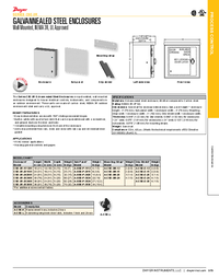 Thumbnail of document Data Sheet - Series CSE-3R Galvannealed Steel Enclosures